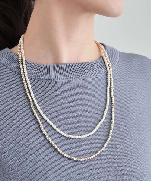 SHOO・LA・RUE(シューラルー)の「◆メッキ玉フェイクパールネックレス(ネックレス・レディース・シルバー/ゴールド・00)」の6枚目の写真