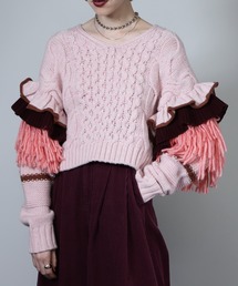 mici | (mici)デコラティブケーブルニット(ニット/セーター)