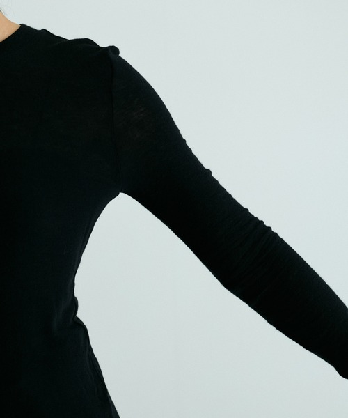 ADAM ET ROPE'(アダムエロペ)の「【洗える】ウール混ウォッシャブルベアロンT(Tシャツ/カットソー・レディース・ブラック/ベージュ/ホワイト・FREE)」の20枚目の写真