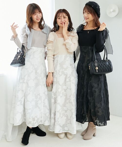 MAJESTIC LEGON（マジェスティックレゴン）の「ニットドッキング肩リボンワンピ（ワンピース・レディース・ピンク/ブラック/グレー・X-SMALL/SMALL/MEDIUM）」の4枚目の写真