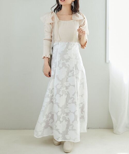 MAJESTIC LEGON（マジェスティックレゴン）の「ニットドッキング肩リボンワンピ（ワンピース・レディース・ピンク/ブラック/グレー・X-SMALL/SMALL/MEDIUM）」の7枚目の写真