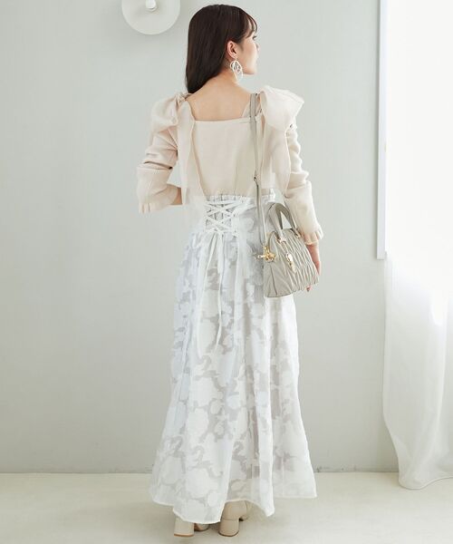 MAJESTIC LEGON（マジェスティックレゴン）の「ニットドッキング肩リボンワンピ（ワンピース・レディース・ピンク/ブラック/グレー・X-SMALL/SMALL/MEDIUM）」の9枚目の写真