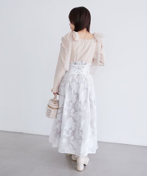 MAJESTIC LEGON（マジェスティックレゴン）の「ニットドッキング肩リボンワンピ（ワンピース・レディース・ピンク/ブラック/グレー・X-SMALL/SMALL/MEDIUM）」の17枚目の写真