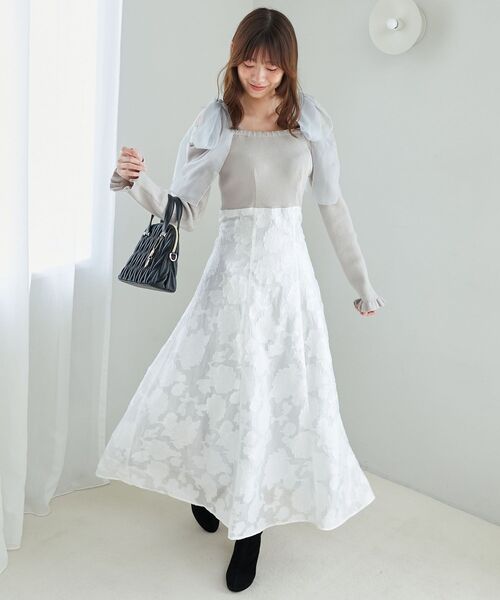 MAJESTIC LEGON（マジェスティックレゴン）の「ニットドッキング肩リボンワンピ（ワンピース・レディース・ピンク/ブラック/グレー・X-SMALL/SMALL/MEDIUM）」の20枚目の写真