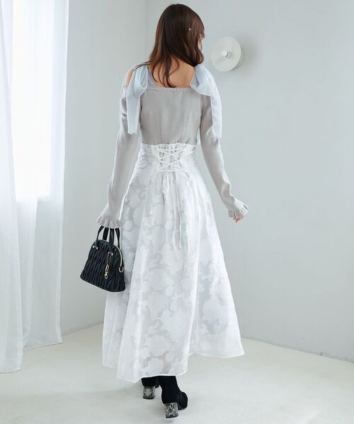 MAJESTIC LEGON（マジェスティックレゴン）の「ニットドッキング肩リボンワンピ（ワンピース・レディース・ピンク/ブラック/グレー・X-SMALL/SMALL/MEDIUM）」の22枚目の写真