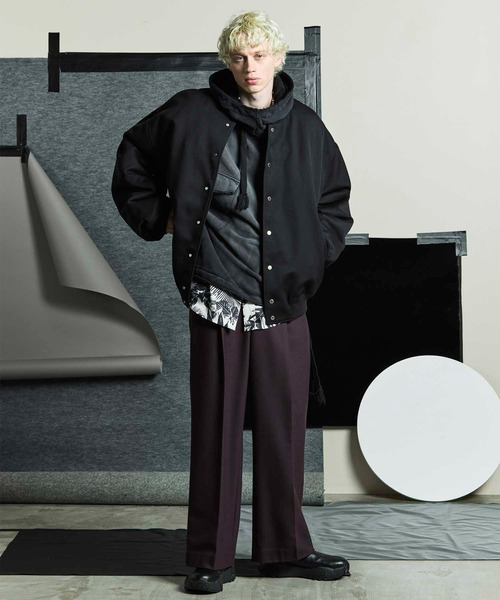 UNISEX》【Italian Dead Stock Fabric】Prime-Over Stadium Jacket