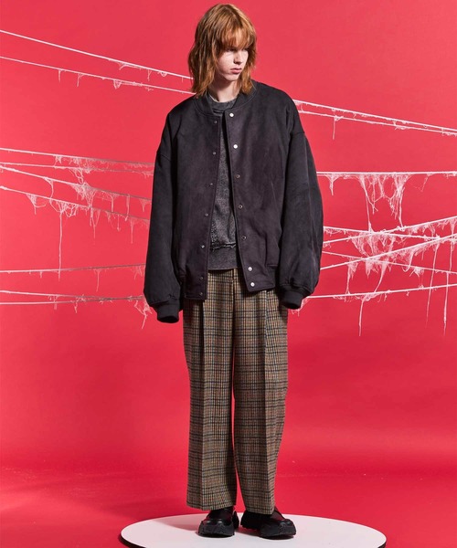 UNISEX》【Italian Dead Stock Fabric】Prime-Over Stadium Jacket