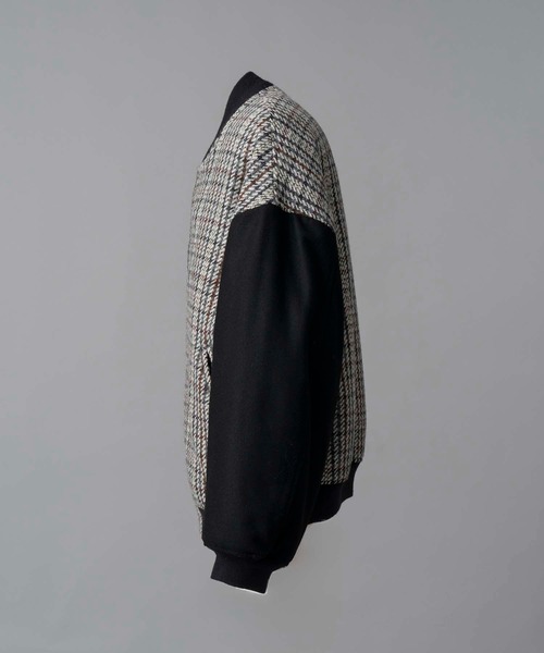 メゾンスペシャル　ストライプ柄 スタジアムジャケット UNISEX》【Italian Dead Stock Fabric】Prime-Over Stadium