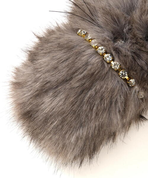 NATURAL BEAUTY BASIC(ナチュラルビューティーベーシック)の「◇チンチラキャットチャーム(チャーム・レディース・オフホワイト/グレー・フリ-)」の6枚目の写真