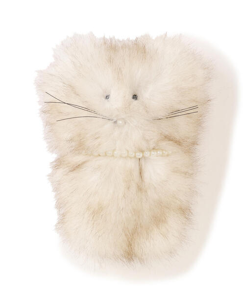 NATURAL BEAUTY BASIC(ナチュラルビューティーベーシック)の「◇チンチラキャットチャーム(チャーム・レディース・オフホワイト/グレー・フリ-)」の11枚目の写真