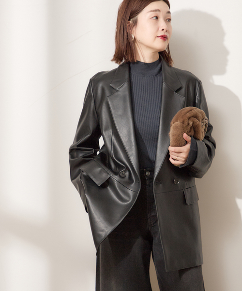 journal standard L'essageレザーオーバーサイズジャケット journal standard L'essage(ジャーナルスタンダードレサージュ