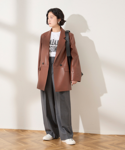 journal standard L'essageレザーオーバーサイズジャケット journal standard L'essage（ジャーナルスタンダードレサージュ