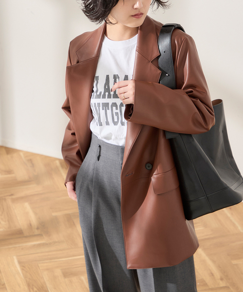 journal standard L'essageレザーオーバーサイズジャケット journal standard L'essage（ジャーナルスタンダードレサージュ
