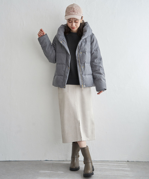 ikka（イッカ）の「フクレジャガード切り替えプルオーバー（Tシャツ/カットソー・レディース・パープル系その他/オフホワイト/チャコールグレー・M/L/S）」の12枚目の写真