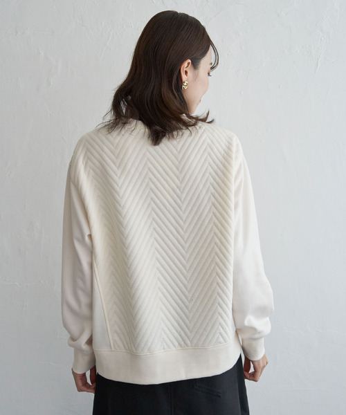 ikka（イッカ）の「フクレジャガード切り替えプルオーバー（Tシャツ/カットソー・レディース・パープル系その他/オフホワイト/チャコールグレー・M/L/S）」の18枚目の写真