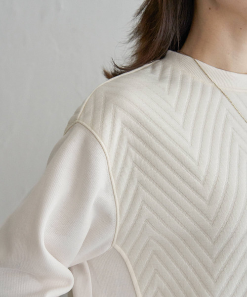 ikka（イッカ）の「フクレジャガード切り替えプルオーバー（Tシャツ/カットソー・レディース・パープル系その他/オフホワイト/チャコールグレー・M/L/S）」の22枚目の写真