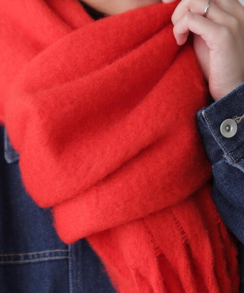 FREE'S MART(フリーズマート)の「◆大判無地ストール(ストール/ショール・レディース・ホワイト/レッド/ネイビー・フリ-)」の8枚目の写真