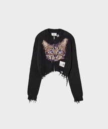 【MIHARA YASUHIRO/ミハラヤスヒロ】CAT INTARSIA KNIT CARDIGAN