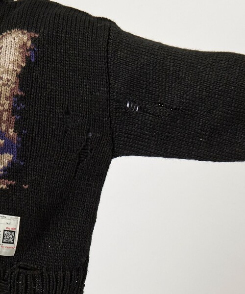 MIHARA YASUHIRO/ミハラヤスヒロ】CAT INTARSIA KNIT CARDIGAN