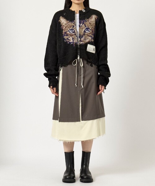MIHARA YASUHIRO/ミハラヤスヒロ】CAT INTARSIA KNIT CARDIGAN