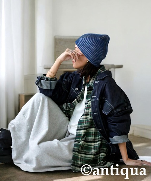 antiqua(アンティカ)の「チェック柄シャツ(シャツ/ブラウス・レディース・ブラック/グリーン・ONESIZE)」の14枚目の写真
