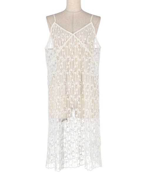 coca（coca）（コカ）の「【WEB限定セール】レースキャミワンピース（ワンピース・レディース・ブラック/アイボリー・L/M）」の15枚目の写真