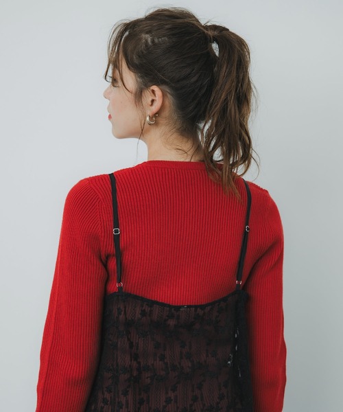 coca（coca）（コカ）の「【WEB限定セール】レースキャミワンピース（ワンピース・レディース・ブラック/アイボリー・L/M）」の12枚目の写真