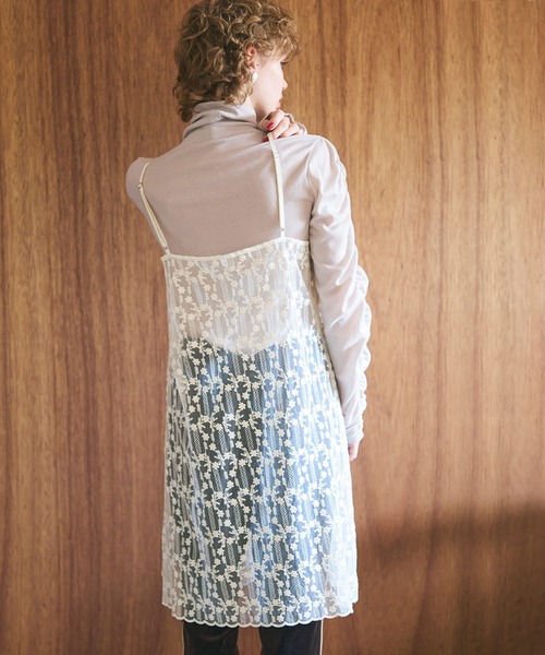 coca（coca）（コカ）の「【WEB限定セール】レースキャミワンピース（ワンピース・レディース・ブラック/アイボリー・L/M）」の6枚目の写真