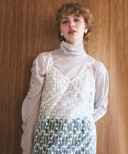 coca（coca）（コカ）の「【WEB限定セール】レースキャミワンピース（ワンピース・レディース・ブラック/アイボリー・L/M）」の4枚目の写真