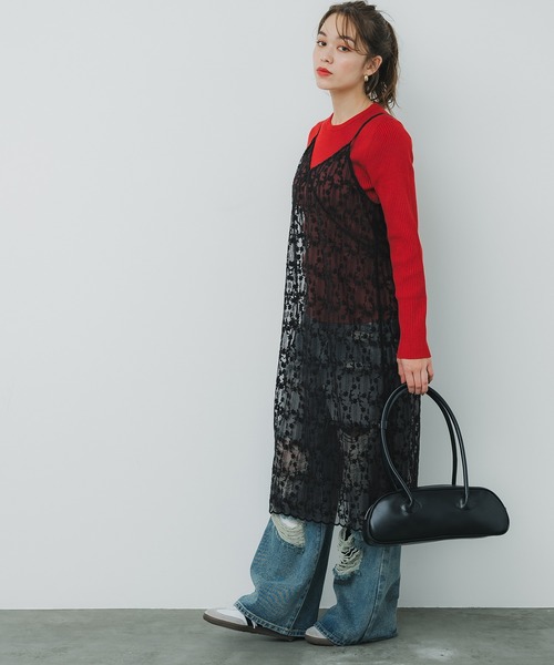 coca（coca）（コカ）の「【WEB限定セール】レースキャミワンピース（ワンピース・レディース・ブラック/アイボリー・L/M）」の11枚目の写真