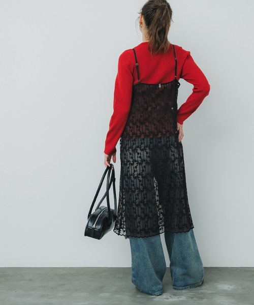 coca（coca）（コカ）の「【WEB限定セール】レースキャミワンピース（ワンピース・レディース・ブラック/アイボリー・L/M）」の14枚目の写真