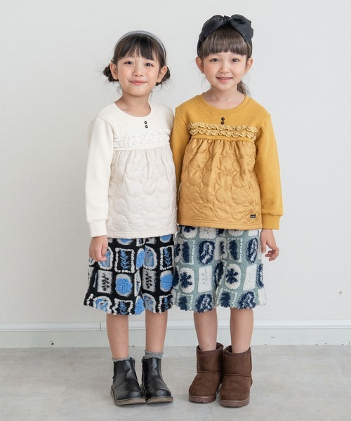 RAGMART(ラグマート)の「ジャカードボアフリースキュロットパンツ(その他パンツ・キッズ・ブラック/カーキ・100cm/110cm/120cm/130cm)」の10枚目の写真