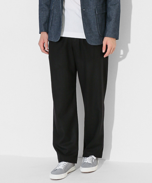 SENSE OF PLACE by URBAN RESEARCH（センスオブプレイスバイアーバンリサーチ）の「【B】フラノイージーワイドパンツ（その他パンツ・メンズ・ネイビー/グレー/ブラック・M/L）」の2枚目の写真