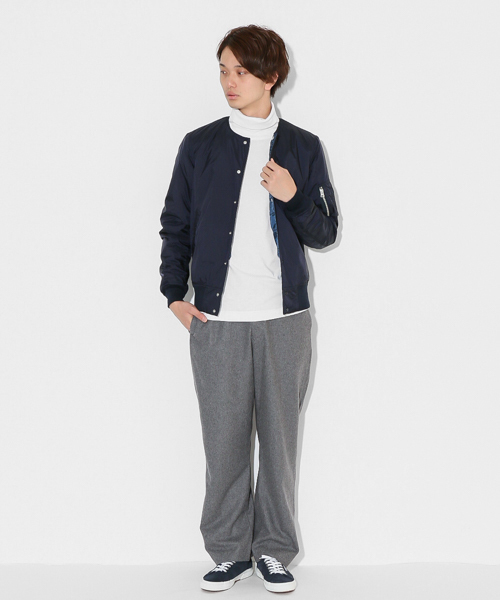 SENSE OF PLACE by URBAN RESEARCH（センスオブプレイスバイアーバンリサーチ）の「【B】フラノイージーワイドパンツ（その他パンツ・メンズ・ネイビー/グレー/ブラック・M/L）」の14枚目の写真