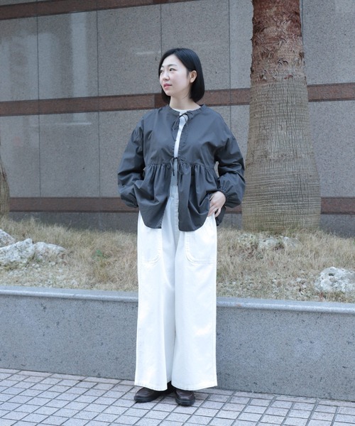 ブラウス シャツ 「Brocante / ブロカント」 CM50/ブロード ボレロシャツ レディース Brocante ブラウス シャツ 「Brocante / ブロカント」 CM50