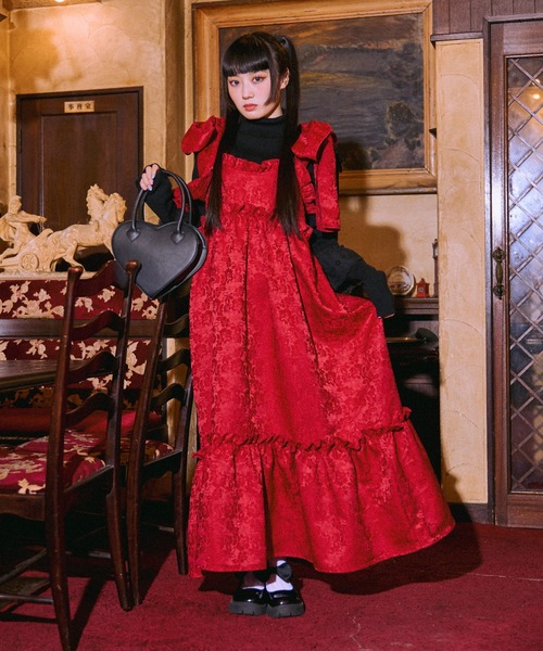 SMサイズ/アンティーク風レースフリルタートルネックと後ろリボン娘役
