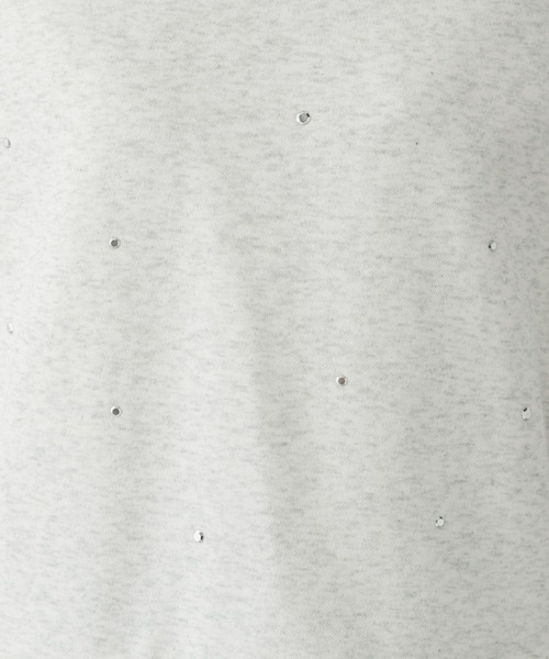 GLOBAL WORK（グローバルワーク）の「乾きやすい起毛ビジュー/147386（スウェット・レディース・ブラック/アイボリー/杢グレー・MEDIUM/LARGE）」の4枚目の写真