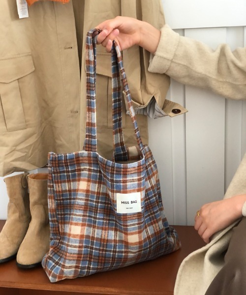 Vipoa（ヴィポア）の「check flannel tote bag（トートバッグ・レディース・A/B/C/D/E/F/G・FREE）」の21枚目の写真