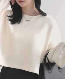 ダンボールニット裾ドロストプルオーバー