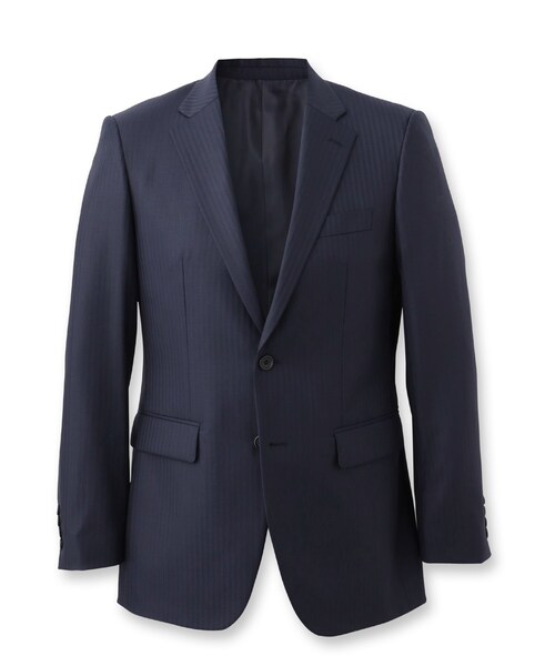 TAKEO KIKUCHI（タケオキクチ）の「【3ピースセット】シャイニーヘリンボン スーツ（スーツセット・メンズ・ブラック系2/チャコール/ネイビー系9・02/03/04）」の4枚目の写真