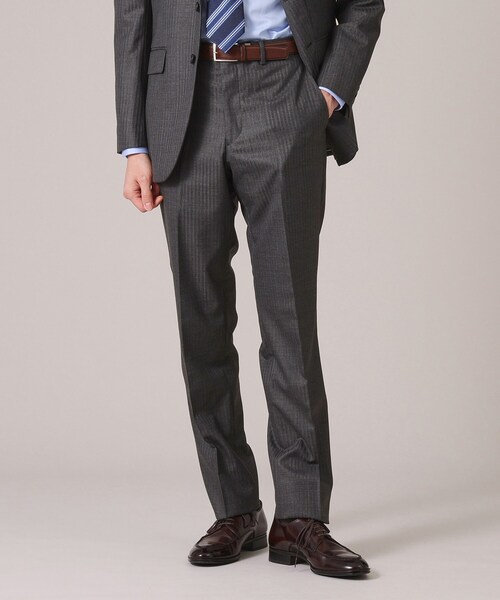 TAKEO KIKUCHI（タケオキクチ）の「【3ピースセット】シャイニーヘリンボン スーツ（スーツセット・メンズ・ブラック系2/チャコール/ネイビー系9・02/03/04）」の9枚目の写真