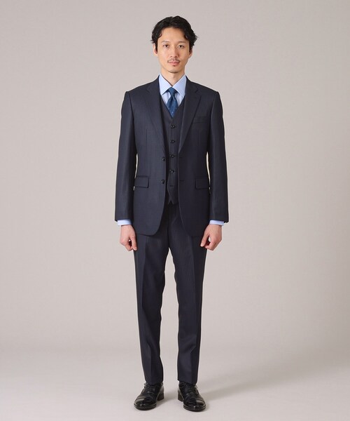 セール】【3ピースセット】シャイニーヘリンボン スーツ（スーツセット