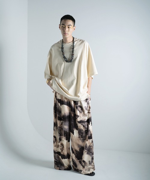 Aphlotus（アプロタス）の「フロントタック アブストラクト グラフィック シルクタッチ イージーパンツ（その他パンツ・メンズ・ブラック/ブルー/グレー・MEDIUM/SMALL/LARGE）」の12枚目の写真