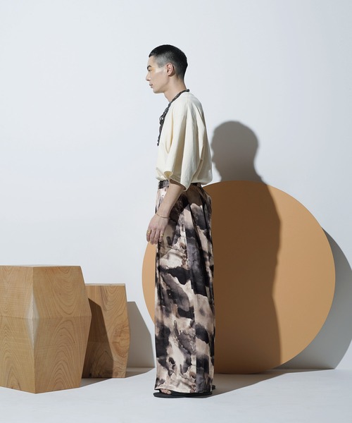 Aphlotus（アプロタス）の「フロントタック アブストラクト グラフィック シルクタッチ イージーパンツ（その他パンツ・メンズ・ブラック/ブルー/グレー・MEDIUM/SMALL/LARGE）」の18枚目の写真