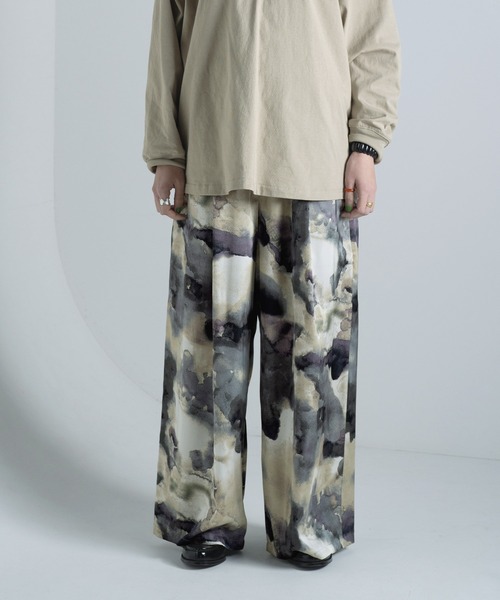 Aphlotus（アプロタス）の「フロントタック アブストラクト グラフィック シルクタッチ イージーパンツ（その他パンツ・メンズ・ブラック/ブルー/グレー・MEDIUM/SMALL/LARGE）」の20枚目の写真