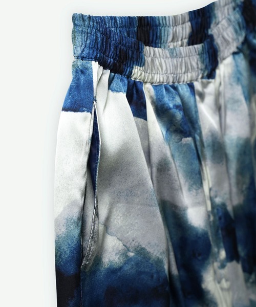 Aphlotus（アプロタス）の「フロントタック アブストラクト グラフィック シルクタッチ イージーパンツ（その他パンツ・メンズ・ブラック/ブルー/グレー・MEDIUM/SMALL/LARGE）」の9枚目の写真