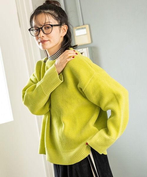 niko and...（ニコアンド）の「リバーシブルモールニットプルオーバー（ニット/セーター・レディース・ネイビー/イエロー/チャコール/アイボリー・MEDIUM/LARGE）」の10枚目の写真