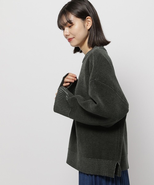 niko and...（ニコアンド）の「リバーシブルモールニットプルオーバー（ニット/セーター・レディース・ネイビー/イエロー/チャコール/アイボリー・MEDIUM/LARGE）」の17枚目の写真