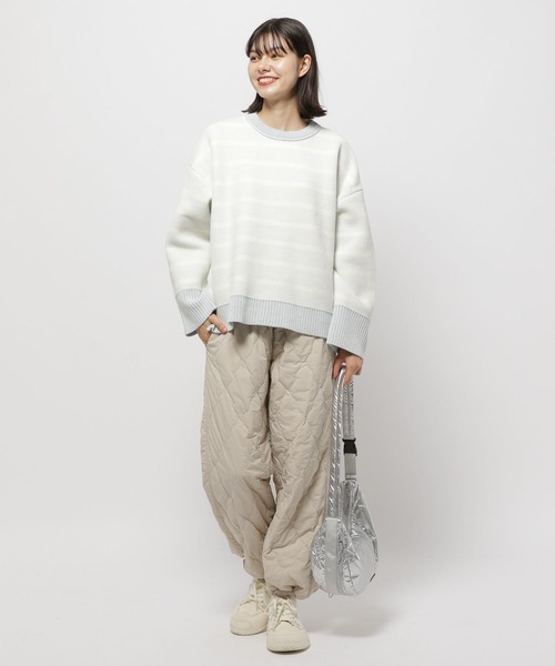 niko and...（ニコアンド）の「リバーシブルモールニットプルオーバー（ニット/セーター・レディース・ネイビー/イエロー/チャコール/アイボリー・MEDIUM/LARGE）」の21枚目の写真