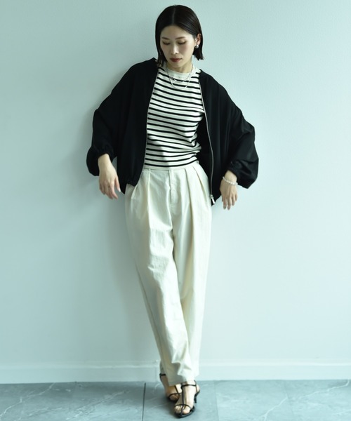 INTERPLANET(インタープラネット)の「ダブルクロスブルゾン(ブルゾン・レディース・ライトグレー/カーキ/ブラック・FREE)」の12枚目の写真